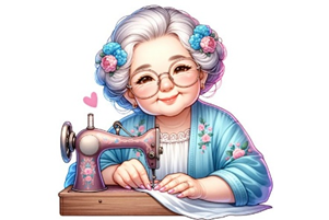 President's Highlights Illustration of woman sewing